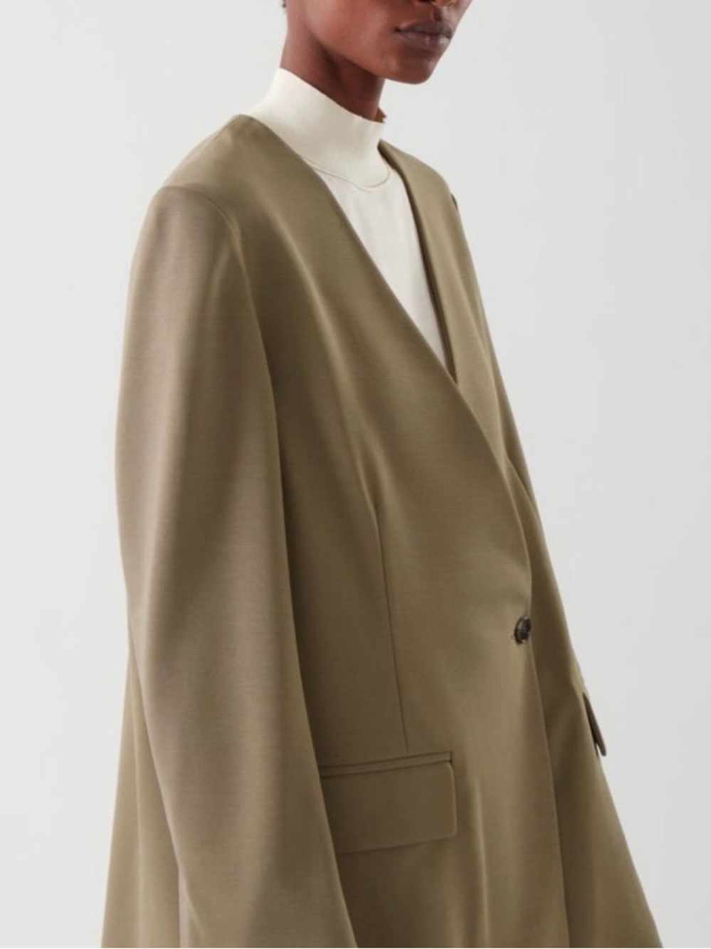 NWT. COS Relaxed-Fit V-Neck Blazer. NEW - Picture 3 of 9
